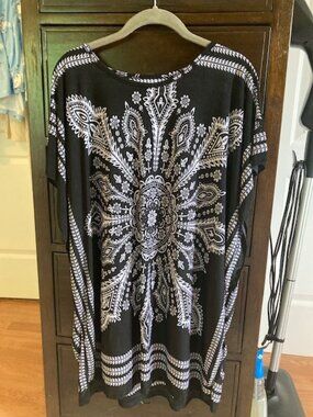 Black Bandana Print Coverup purchased on ShopHQ